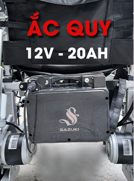 Bộ ắc quy Sazuki 12V - 20Ah tặng kèm